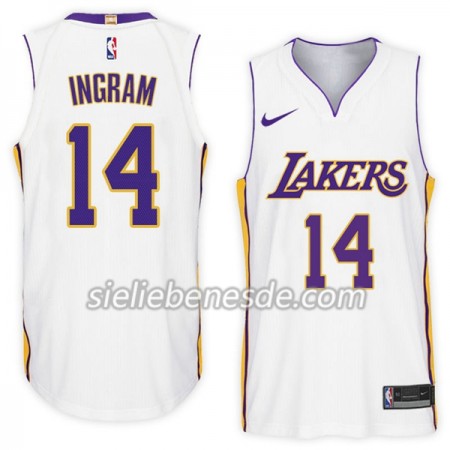 Herren NBA Los Angeles Lakers Trikot Brandon Ingram 14 Nike 2017-18 Weiß Swingman